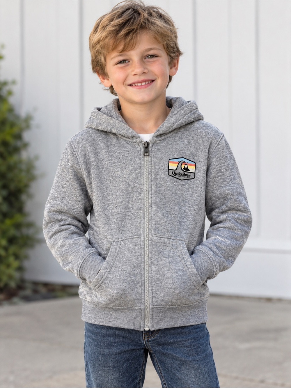 Quiksilver Kids Gray Hoodie-unisex